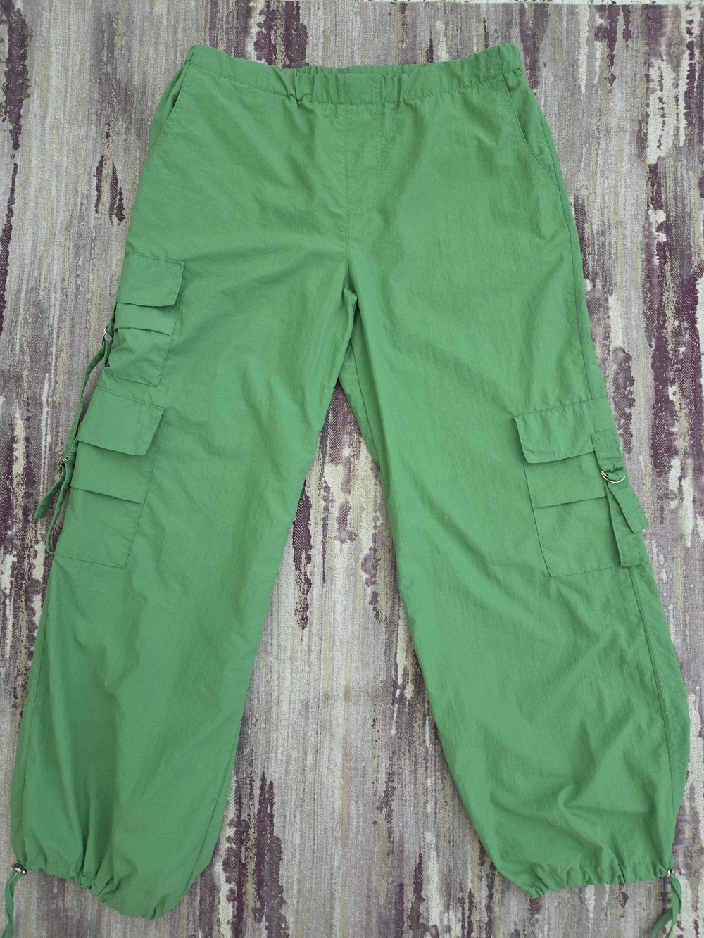 Ultra Flirt White & Green Two Pc. Cargo Jogger Set- Jacket Size 1X Pants Size XL - Picture 7 of 12